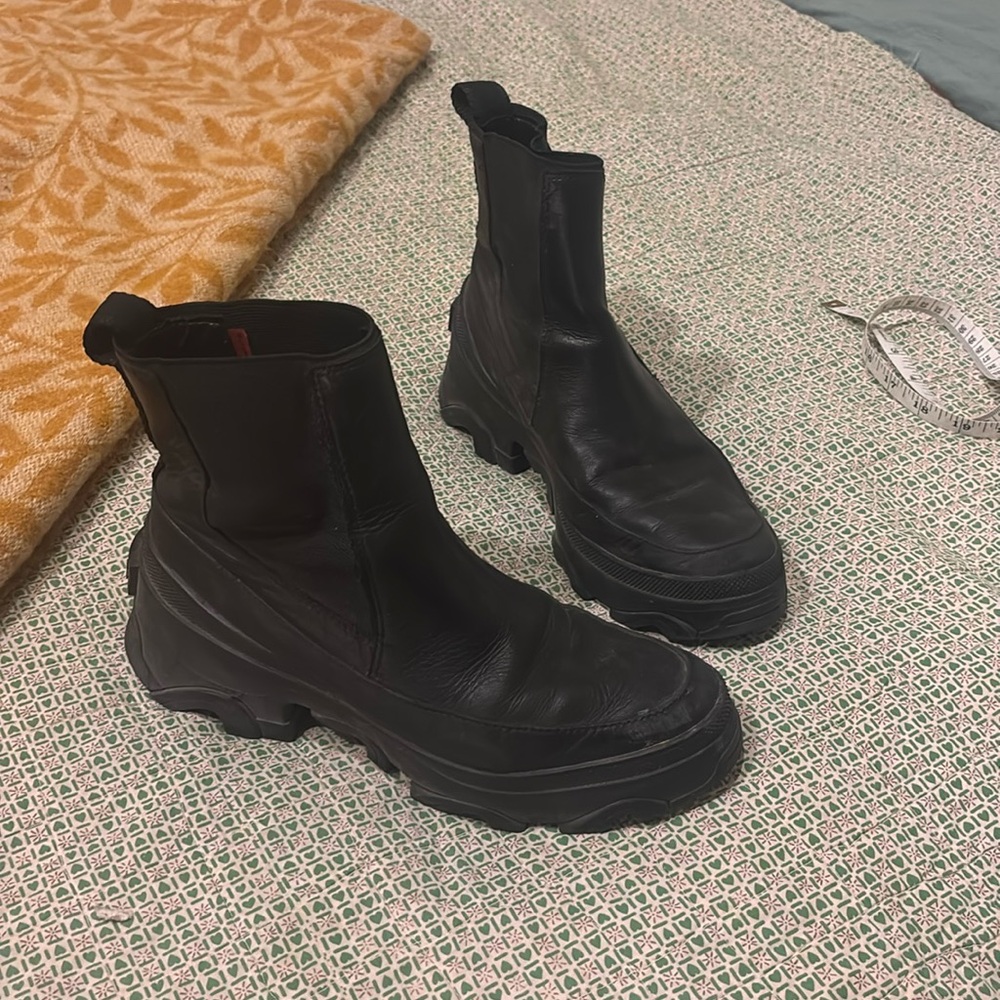 Sorel Waterproof Leather Boots with lug sole